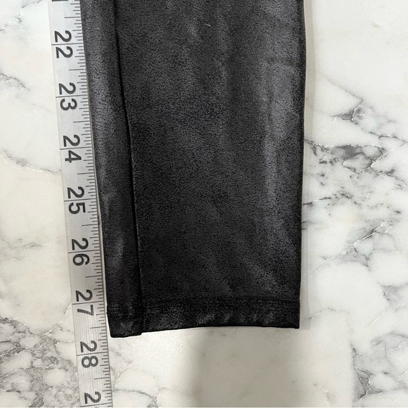 Spanx Faux Leather Black Leggings High Rise Shapewear Compression Size Small - Picture 7 of 9
